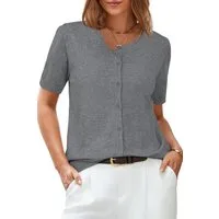 Arach&Cloz Strickjacke Damen Kurzarm Cardigan, leichte Sommeroberteile Leichte Strickjacke mit kurzen Ärmeln