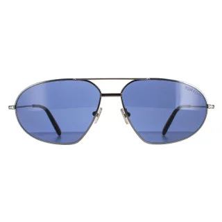 Tom Ford Aviator Herren glänzend Gunmetal blau Bradford FT0771