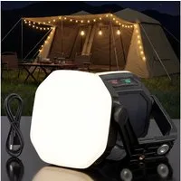 oyajia LED Solarleuchte LED Laterne Solar Campinglampe & Powerbank 6600mAh Outdoor Camping, IP65 Wasserdicht, LED fest integriert, Warmweiß, Kaltweiß, Neutralweiß, Tragbar Aufladbar Zeltlampe für Camping, Stromausfälle, Wandern
