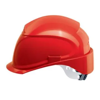 uvex airwing B-S-WR Schutzhelm mit Lüftung- mit Drehradsystem - gekürztem Schirm rot 52 cm - 61 cm - 9762331