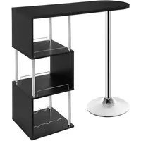 Woltu Bartisch (1-St), Bistrotisch mit 3 Ablagefläche, aus Metall, MDF