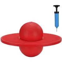 relaxdays Hüpfspielzeug Pogo Ball für Kinder bis 100 kg, rot
