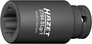 HAZET Schlag- Maschinenschrauber Steckschlüssel-Einsatz, mit Sonderprofil (1/2 Zoll), Rillenprofil - 2784SLG-1