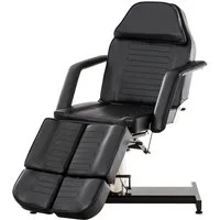 TPFLiving Massageliege Sphero - Hydraulische Kosmetikliege (Massagebett 360° drehbar. Sitzhöhe 60 - 75 cm, Massagesessel bis zu 400 kg belastbar), mit Feinzellenschaumstoff gepolstert - Material: Kunstleder schwarz