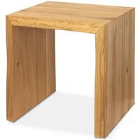 holz4home® Sitzbank Massivholzbank Eiche mit Baumkante I Echtholz Holzbank ohne Lehne, Minimalistisches Design