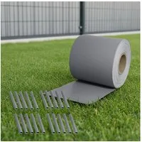 Melko Doppelstabmattenzaun PVC Sichtschutzstreifen 35 o. 65 Meter Grau Grün Zaunblende Folie, (Stück, Sichtschutz mit Clips), Blickdichte Qualität