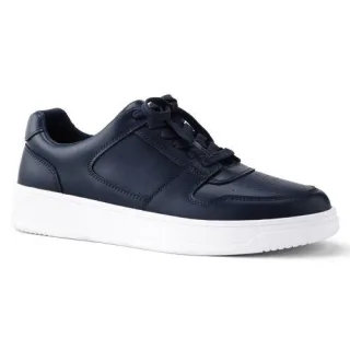 Leder-Sneaker, Herren, size: regular, Blau, Leder, by Lands' End