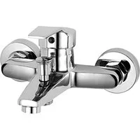 Youyijia Badezimmer-Set Silberne Einhebel-Badewannenarmatur Duschset für Wanne und Dusche, Drahtziehen aus Zinklegierungsmaterial