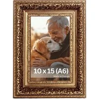 Victor (Zenith) Bilderrahmen Leonardo, Bilderrahmen Gold Braun 10x15 cm, Bilderrahmen A6 Antik