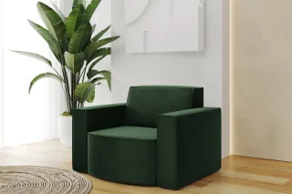 Sessel Designersessel PALMA in Stoff Opera Velvet Grün