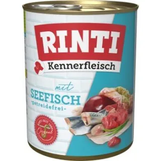 RINTI Kennerfleisch Nassfutter Hund, Adult, Dose, Seefisch 24x800 g