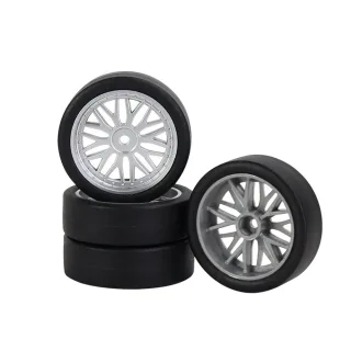 4PCS LDRC A86 A86P 1/18 RC Car Upgraded Drift Tires Wheels Vehicles Models Spare Parts LA0034-1