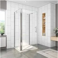 duschspa Komplettdusche Duschkabine Drehtür mit 2 Seitenwänden Schwingtür Duschtür ESG Glastür, BxT: 70x80 cm, Einscheibensicherheitsglas, Sicherheitsglas, Set, mit 2 Seitenteilen