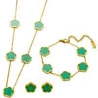 GOLDKLEIN Schmuckset Blume Schmuck Set Gold für Damen Armband Ohrstecker Halskette Anhänger (3-tlg), Angebot - Damen Herren mit Schmuckbox - Sale bis 31.07.2026