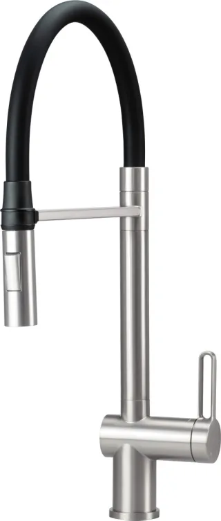 Neuesbad Spültischarmatur mit FLEXIBLE Auslauf, 2-Funktion SPRAY, Edelstahl Gebürstet NB1DEBRMF72M1
