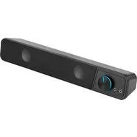Speedlink BRIO - schwarze Soundbar Stereo (12 W, Kopfhörer- und einen Mikrofonanschluss)
