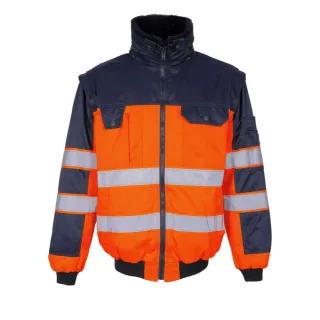 MASCOT Livigno Pilotjacke SAFE IMAGE Hi-vis Orange / Marine XL - 00920-660-141-XL