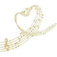 Jumpeak Wanddekoobjekt Melodic Hearts Metall Kunst Wanddekoration, Noten und Herzen Dekor, Modern,maschinell gefertigt,Schwarz, Weiß, Gold, Silber