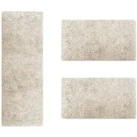 Floordirekt Hochflor-Bettumrandung Barcelona Creme, 3 Größen, Teppichläufer, ideal im Schlafzimmer, Höhe 22 mm, (3-tlg), Shaggy
