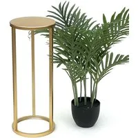 DanDiBo Blumenhocker Metall Gold Rund 50-70 cm Blumenständer 96510