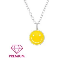 Monkimau Silberkette Smiley Kinder Premium Halskette 925 Silber Geschenk, Hypoallergen