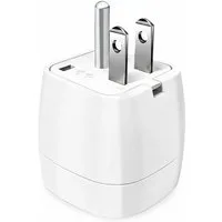 shuwosmart 2er Set USA Reiseadapter EU auf US Stecker Typ B Reisestecker Adapter Typ B Stecker, EU-Stecker auf US-Steckdose, Europa Stecker zu Steckeradapter, Steckdosenadapter, Reisegeeignet, Kompakt, Kindersicherung, Feuerfest, 2er-Set