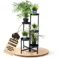 BigDean Blumenständer 5 Etagen klappbarer Pflanzenständer robuster Pflanzenständer Metal (Eine Blumentreppe, 5 St., Etagen), Pulverbeschichtet für Langlebigkeit