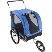 Sena Fahrradhundeanhänger Fahrradanhänger Boxer 3in1 Funktionen, Jogger Hundebuggy Buggy, Hundewagen bis 40kg Klappbar Hundeanhänger Fahrrad Transportanhänger