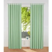 OTTO home Vorhang Parry (2 St), Schlaufen, blickdicht, Polyester, 2-er Set, blickdicht, monochrom, basic