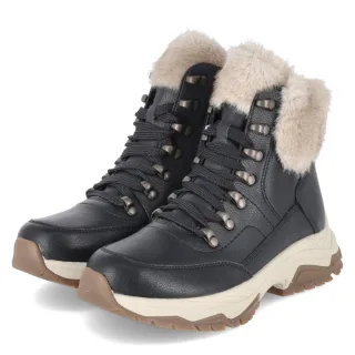 Rieker Wintersneaker - Gr. 36 - Schwarz - Leder & Textil