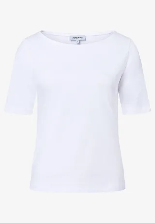 MORE & MORE - Basic-T-Shirt weiß - Gr. - 42