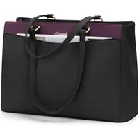 LuxusKollektion Aktentasche Damen Aktentasche 15,6 Zoll Schwarz Groß Leicht Elegant Business