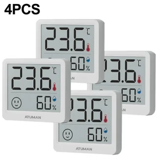 4PCS Xiaomi Duka Atuman THmini Electronic Temperature and Humidity Meter High Precision Vertical Infant Room Thermometer
