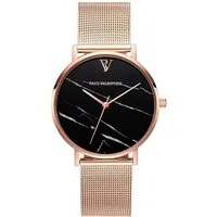 Paul Valentine Quarzuhr BLACK MARBLE ROSE GOLD MESH