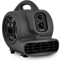XPOWER Standventilator P-230AT Steckdose Bodentrockner Fußbläser Bodenventilator 27x32x34cm, 3-Gang, 3H-Timer, Eingebaute Stromsteckdosen für die Reihenkette