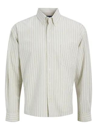 JACK&JONES - JORTHEO BOXY OXFORD SHIRT LS JNR bright white - Gr. - 152