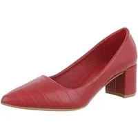 Ital-Design Damen Elegant Pumps (87117917) Blockabsatz Klassische Pumps in Rot