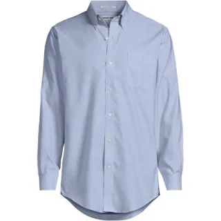 CLASSIC FIT. Buttondown-Kragen. Oxfordhemd, Herren, size: regular, Blau, Baumwolle, by Lands' End