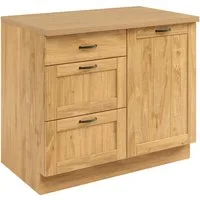 Home affaire Unterschrank Teramo Breite 100 cm, 1 Tür, 3 Schubkästen