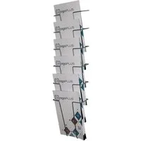 ogoPLUS Zeitungsständer 6 Fach Din A4 Hochformat Metall Wandprospekthalter, Metall, Wandmontage, 6 Fächer, DIN A4, Büro, Empfang, Verkaufsraum