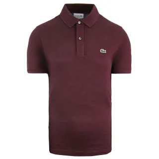 Lacoste Slim Fit Herren Burgunder Polo -Hemd