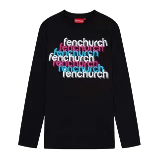 Fenchurch - "Billings" T-Shirt für Herren, Langärmlig (Schwarz)