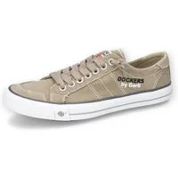 Dockers by Gerli Slip-On Sneaker, Freizeitschuh, Retro Sneaker, Fake Schnürung, in cooler Jeansoptik
