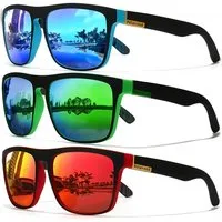 Athlix Sonnenbrille Sonnenbrille 3er Set Sonnenbrille Herren Damen Polarisiert UV-Schutz Outdoor 3 Stück, 100 % UV400 Schutz, CAT 3 Glas, Nur 28 Gramm