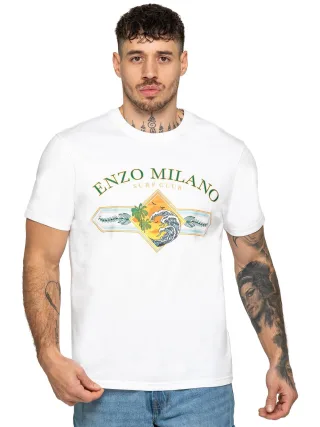 Enzo Milano | Herren Surf Club Druck T-Shirt