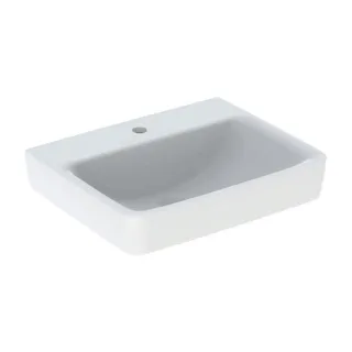 Geberit Renova Plan Waschtisch 501633001 55x44cm, mit Hahnloch mittig, ohne Überlauf, weiß