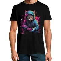 Youth Designz T-Shirt Gaming Katze Herren T-Shirt mit trendigem Motiv