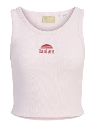 JJXX - JXFALLON STR SL EMB RIB TOP JRS Pink-A-Boo - Gr. - XL