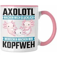 Trendation Tasse Axolotl Tasse Geschenk Schwanzlurch Geschenkidee Besitzer Axolotl Mach