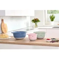 Emsa Rührschüssel K324S3 Prep&Bake, Kunststoff, (Set, 3-tlg), rutschfester Boden, Ausgießlippe für präzises Ausgießen, 1,4/2,8/4,7 L